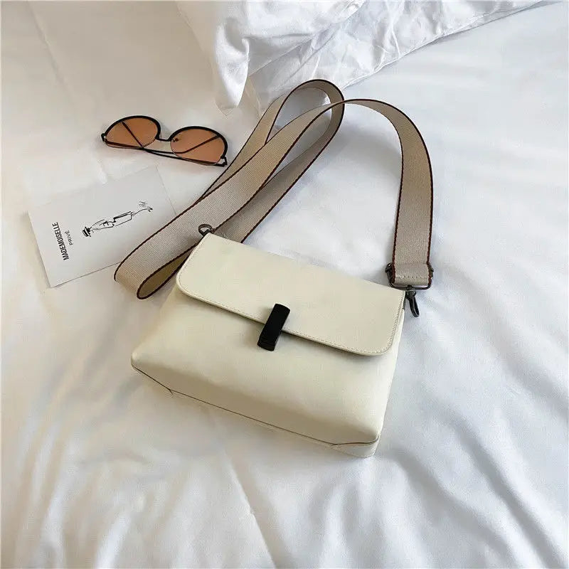 Shoulder Bags Women PU Leather Single-shoulder Office Ladies Solid Flap-bag