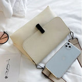 Shoulder Bags Women PU Leather Single-shoulder Office Ladies Solid Flap-bag