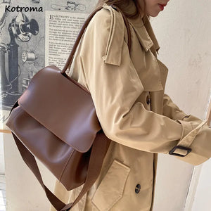 Shoulder Bags Women PU Leather Soft Texture Office Ladies