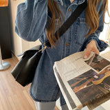 Shoulder Bags Women PU Leather Soft Texture Office Ladies