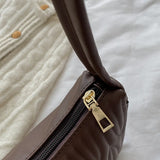 Shoulder Bags Women PU Leather Solid Office Ladies Underarm Bag All-match