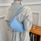 Shoulder Bags Women PU Leather Solid Office Ladies Underarm Bag All-match