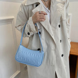 Shoulder Bags Women PU Leather Solid Office Ladies Underarm Bag All-match