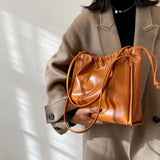 Shoulder Bags Women PU Drawstring Casual Underarm All-match Handbags