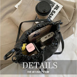 Shoulder Bags Women PU Drawstring Casual Underarm All-match Handbags