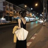 Canvas Shoulder Bag Women Patchwork Office Ladies Tote Handbag
