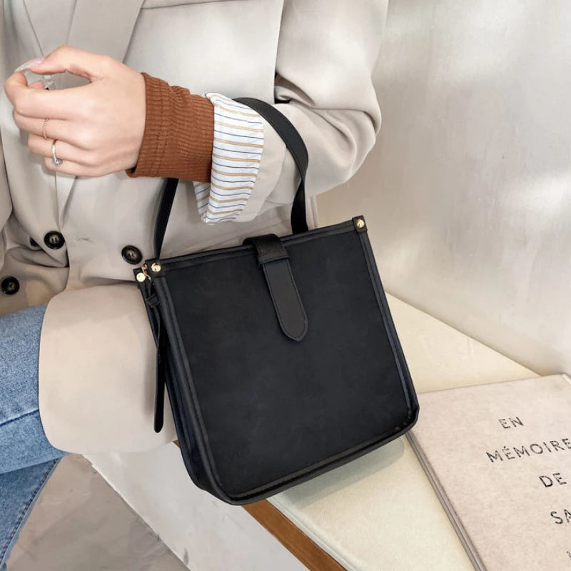 Women Patchwork Large Capacity Zipper Crossbody Bag Retro