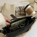 Women Patchwork Large Capacity Zipper Crossbody Bag Retro