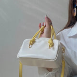 Women Shoulder Bag Patchwork PU Leather Crossbody Bag