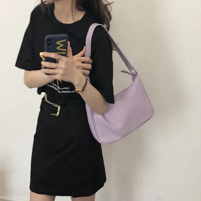 Women Shoulder Bag Patchwork PU Leather Crossbody Bag