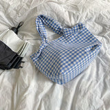 Women Plaid Shoulder Bag Large Capacity Casual Handbag All-match Style