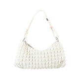 Plaid Shoulder Bag Women Soft Casual Cotton Underarm Handbag