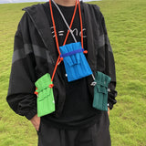 Shoulder Bags Women Pleated Mini Cell-phone Bag Cross Body Candy colors Handbags