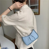 Soft PU Leather Shoulder Bag Crossbody Chains Handbag