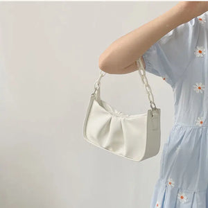 Soft PU Leather Shoulder Bag Crossbody Chains Handbag