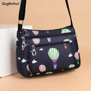 Print Oxford Shoulder Bag Large Capacity Multi-pockets