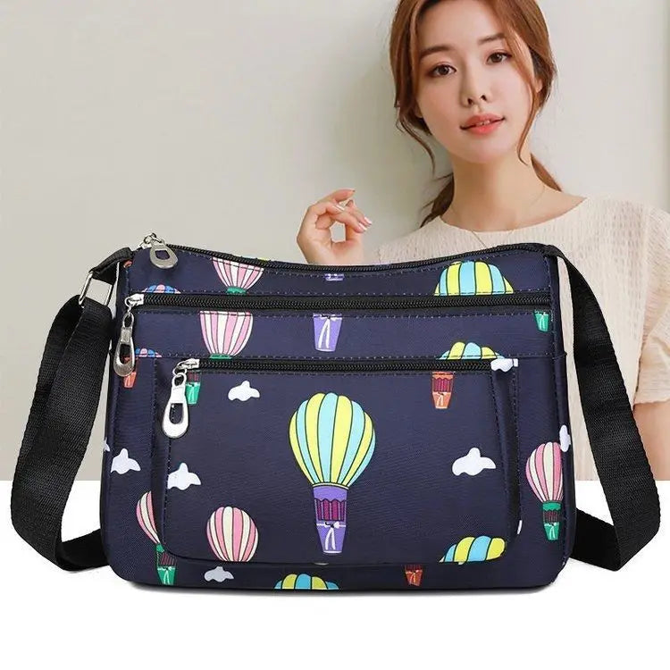 Print Oxford Shoulder Bag Large Capacity Multi-pockets