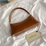 Women Retro PU Leather Handbags French Style Texture