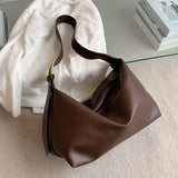 Shoulder Bags Women Retro PU Leather Soft Large Capacity Casual Totes Zipper