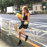 Round PU Leather Shoulder Bag Mini Cross-body Solid Color