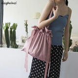 Shoulder Bags Women Satin Ladies Cross-body Totes Bag Big Capacity Shopping