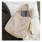 Corduroy Shoulder Bag Large Capacity Retro Style High Firm