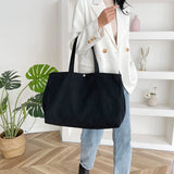 Canvas Shoulder Bag Women All-match Tote Large Capacity Handbag