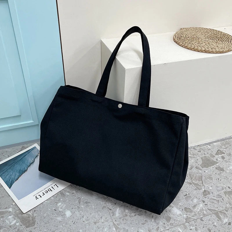 Canvas Shoulder Bag Women All-match Tote Large Capacity Handbag