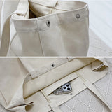 Canvas Shoulder Bag Women All-match Tote Large Capacity Handbag