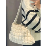 Shoulder Bags Women Soft Large Capacity Plaid Casual Daily All-match