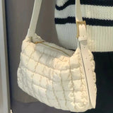 Shoulder Bags Women Soft Large Capacity Plaid Casual Daily All-match
