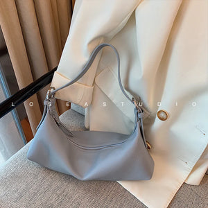 Women Soft PU Leather Shoulder Bag Zipper Underarm OL Handbag