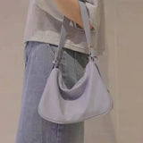 Shoulder Bags Women Soft PU Leather Zipper Underarm Cross-body