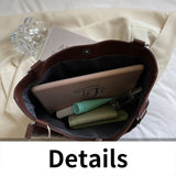 Shoulder Bags Women Solid Texture PU Leather Large Capacity Handbags