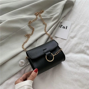 Shoulder Bags Women Solid Chain PU Mini Bag All-match Summer French Crossbody Fe