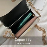 Shoulder Bags Women Solid Chain PU Mini Bag All-match Summer French Crossbody Fe