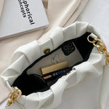 Solid PU Leather Shoulder Bag for Women