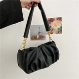 Shoulder Bags Women Solid Handbags Ladies High Street Underarm PU Leather