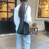 Solid Large Capacity Shoulder Bag for Women