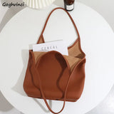 Solid Large Capacity Shoulder Bag for Women