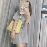 Shoulder Bags Women Solid Large Capacity Casual Totes Students Preppy School Bag
