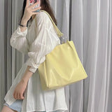 Shoulder Bags Women Solid Large Capacity Casual Totes Students Preppy School Bag