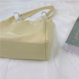 Shoulder Bags Women Solid Large Capacity Casual Totes Students Preppy School Bag