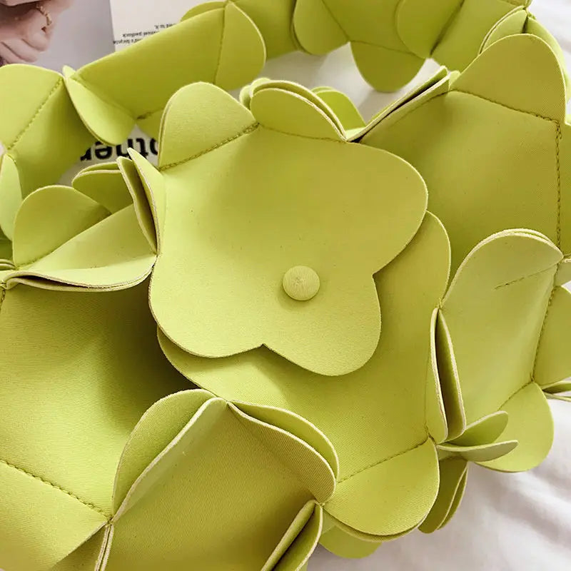 Shoulder Bags Women Solid Nylon Fabric Petals Style Ins Underarm