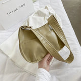 Vintage Texture PU Leather Shoulder Bag Large Capacity Crossbody