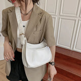 Vintage Texture PU Leather Shoulder Bag Large Capacity Crossbody