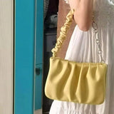 Women's Pleated Zipper Shoulder Bag