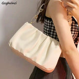 Women's Pleated Zipper Shoulder Bag