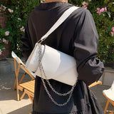 Shoulder Bags Women Solid Underarm Ladies PU Leather Vintage Handbag