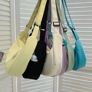 Solid Harajuku Shoulder Bag Large Capacity Crossbody